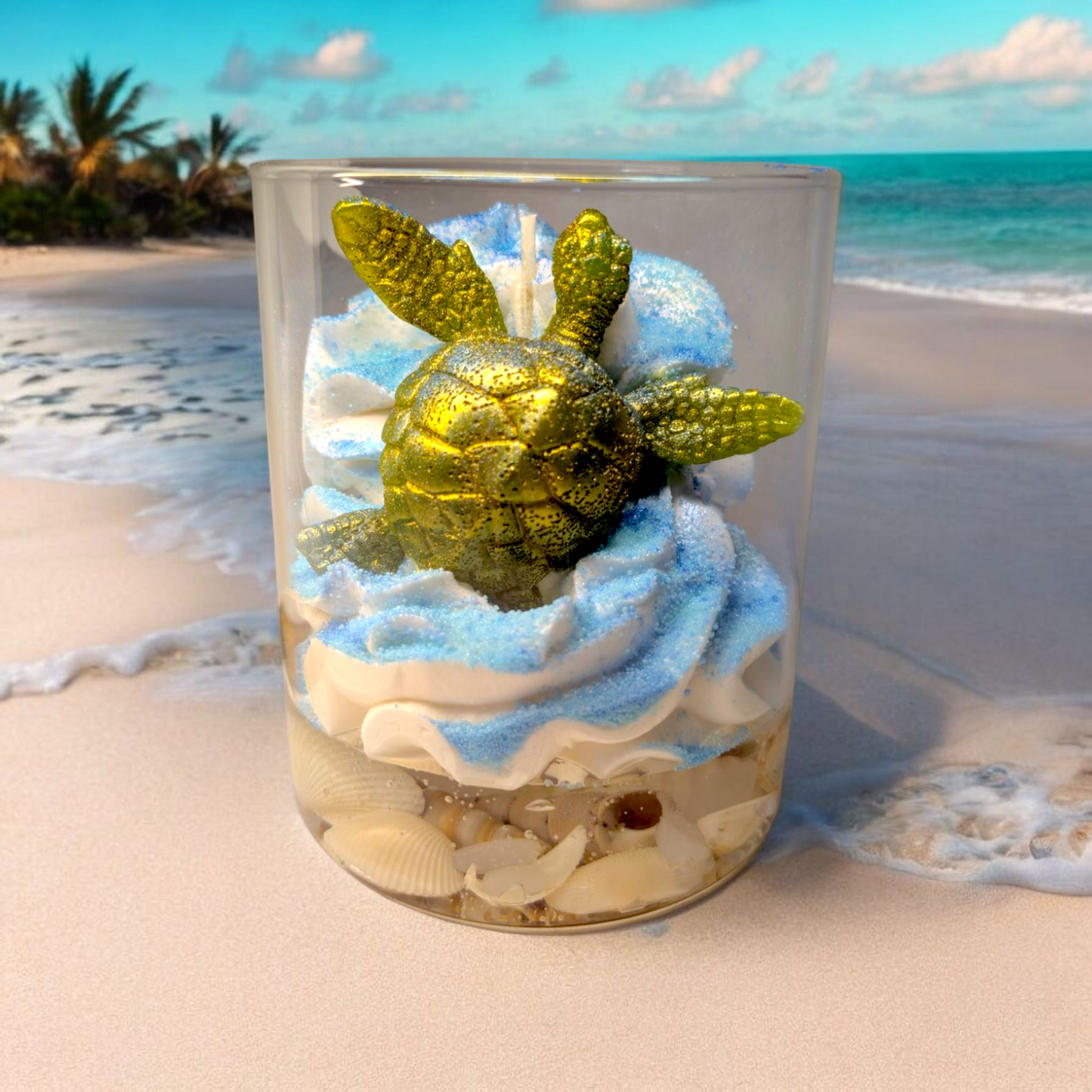 Bougie gourmande Tortue kiwi
