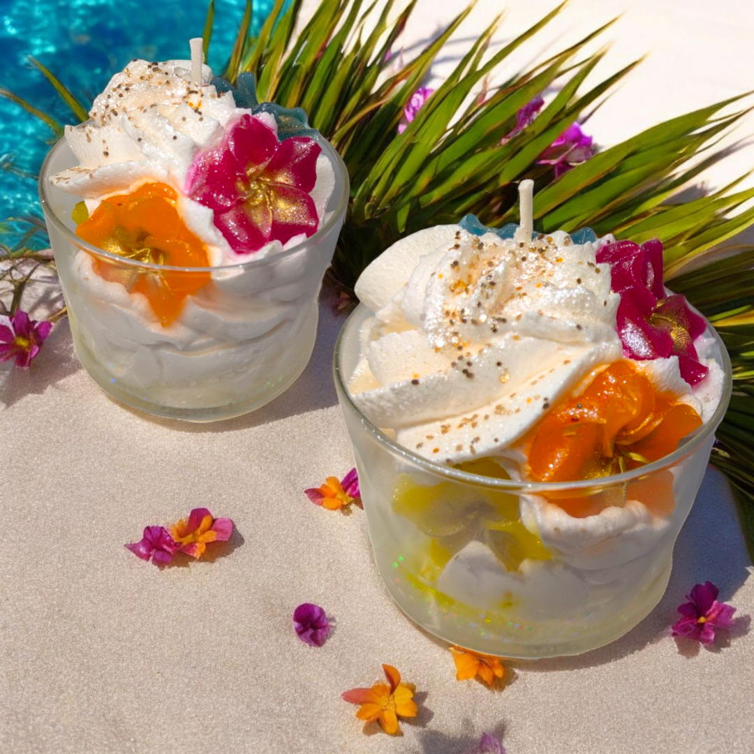 Bougie gourmande fleurs d'été