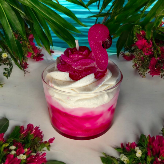 Bougie gourmande flamingo